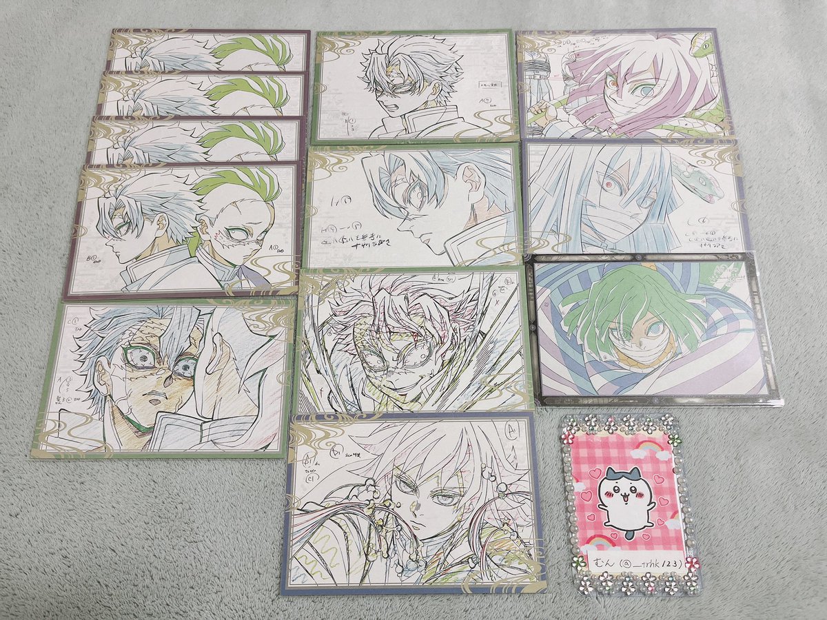 童磨　ランチョン、お裾分けポスカ、ウェルカムポップ 交換》鬼滅の刃 ufotable dining ダイニング お楽しみくじ お裾分け