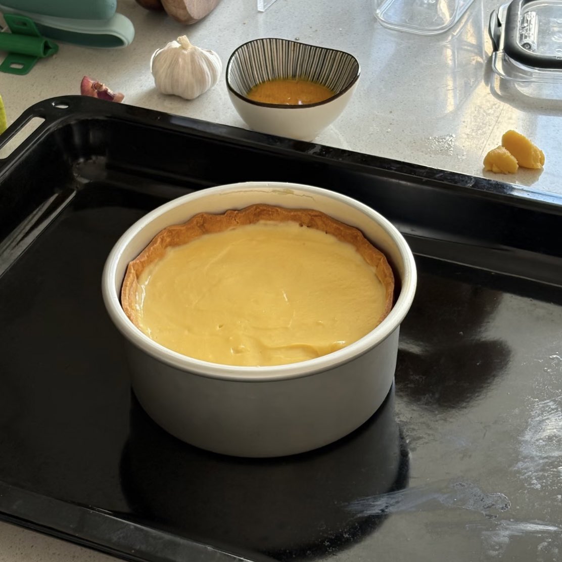 PerfectBlueRi's tweet image. baked a french flan cake for you 🌼