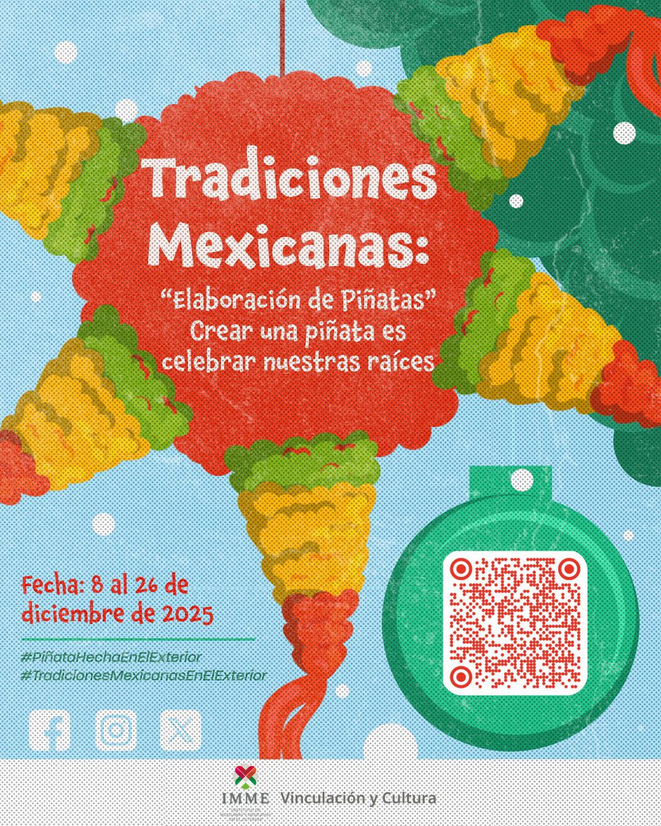 Las tradiciones también cruzan fronteras. La elaboración de piñatas es más que una actividad cultural: es una forma de mantener vivas nuestras raíces, fortalecer la identidad y compartir México con las nuevas generaciones en el exterior.

Te invitamos a sumarte a esta iniciativa