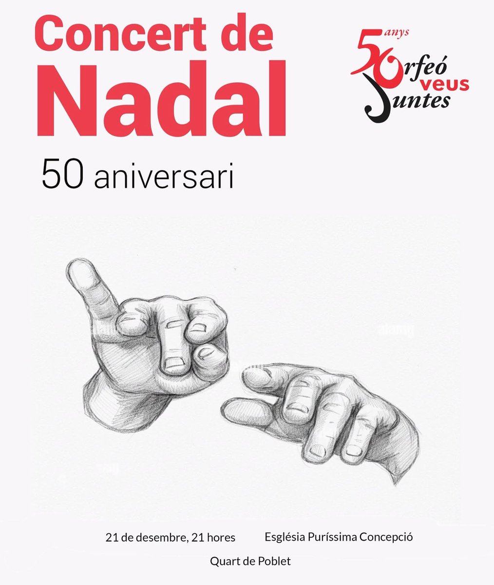 Concierto de 50 aniversario del Orfeó <a href="/veusjuntes/">Orfeó Veus Juntes</a> de Quart de Poblet, domingo 21 de diciembre a las 21h, parroquia de la Inmaculada Concepción. Reencuentro con muchos amigos y amigas del que fue mi primer coro 😉🥰