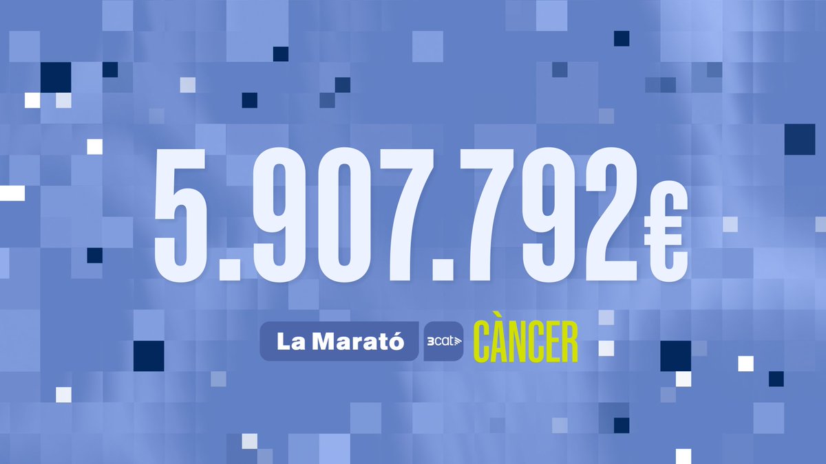 La Marató 2025 frega els sis milions d'euros per a la recerca sobre el càncer després de 12 hores 3cat.cat/3catinfo/la-gu… #LaMarató3Cat