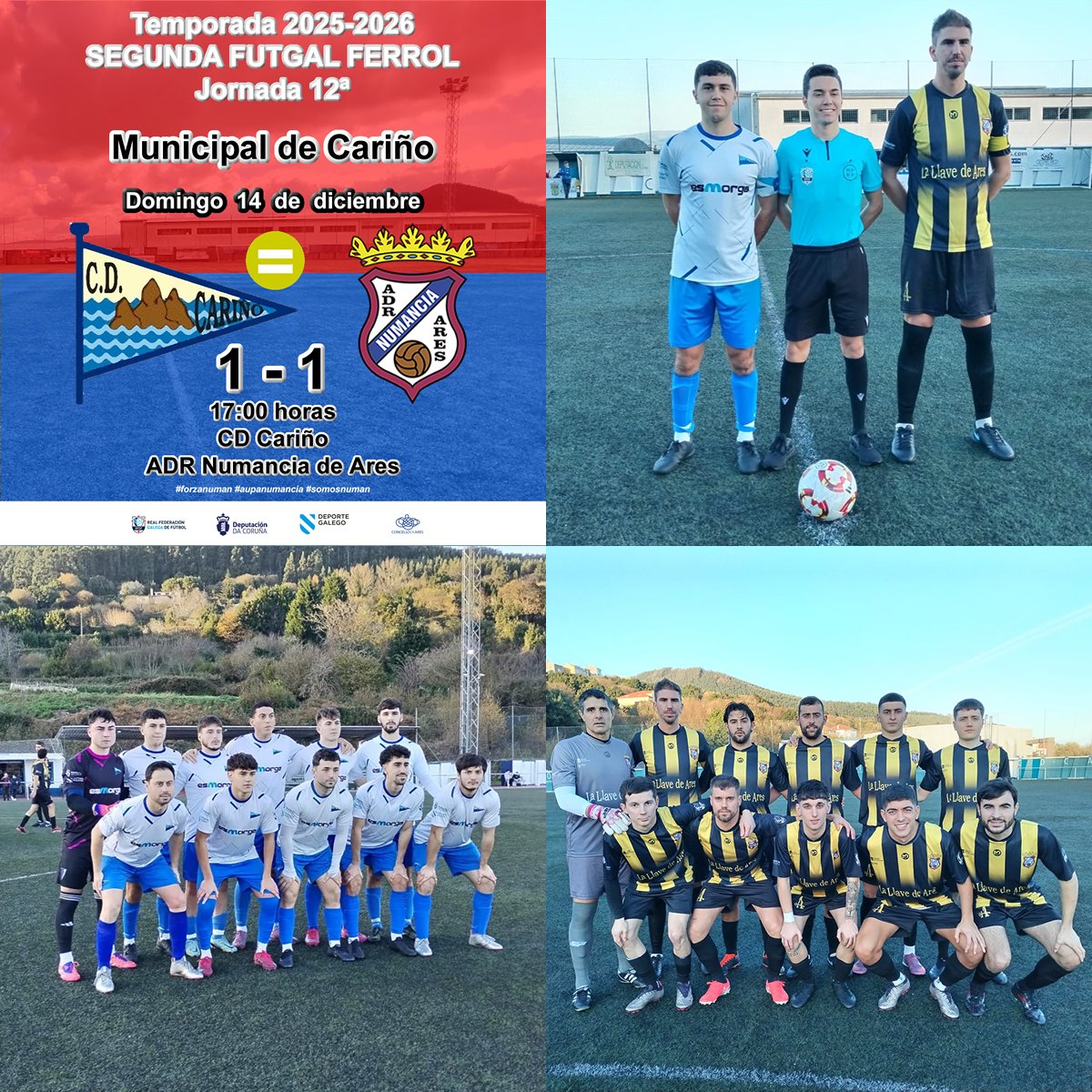 #Aficionados. CD Cariño, 1 - ADR Numancia de Ares, 1