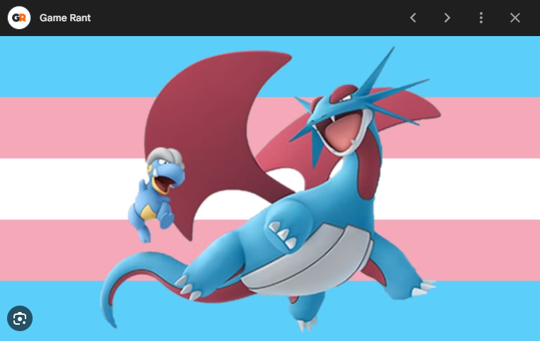Peko_girlboss's tweet photo. I hate to praise gamerant but the image goes unnecessarily hard

my #1 problem with the trans flag was it's lack of cool dragons, so this fixes that https://t.co/9KoG1Gq53W