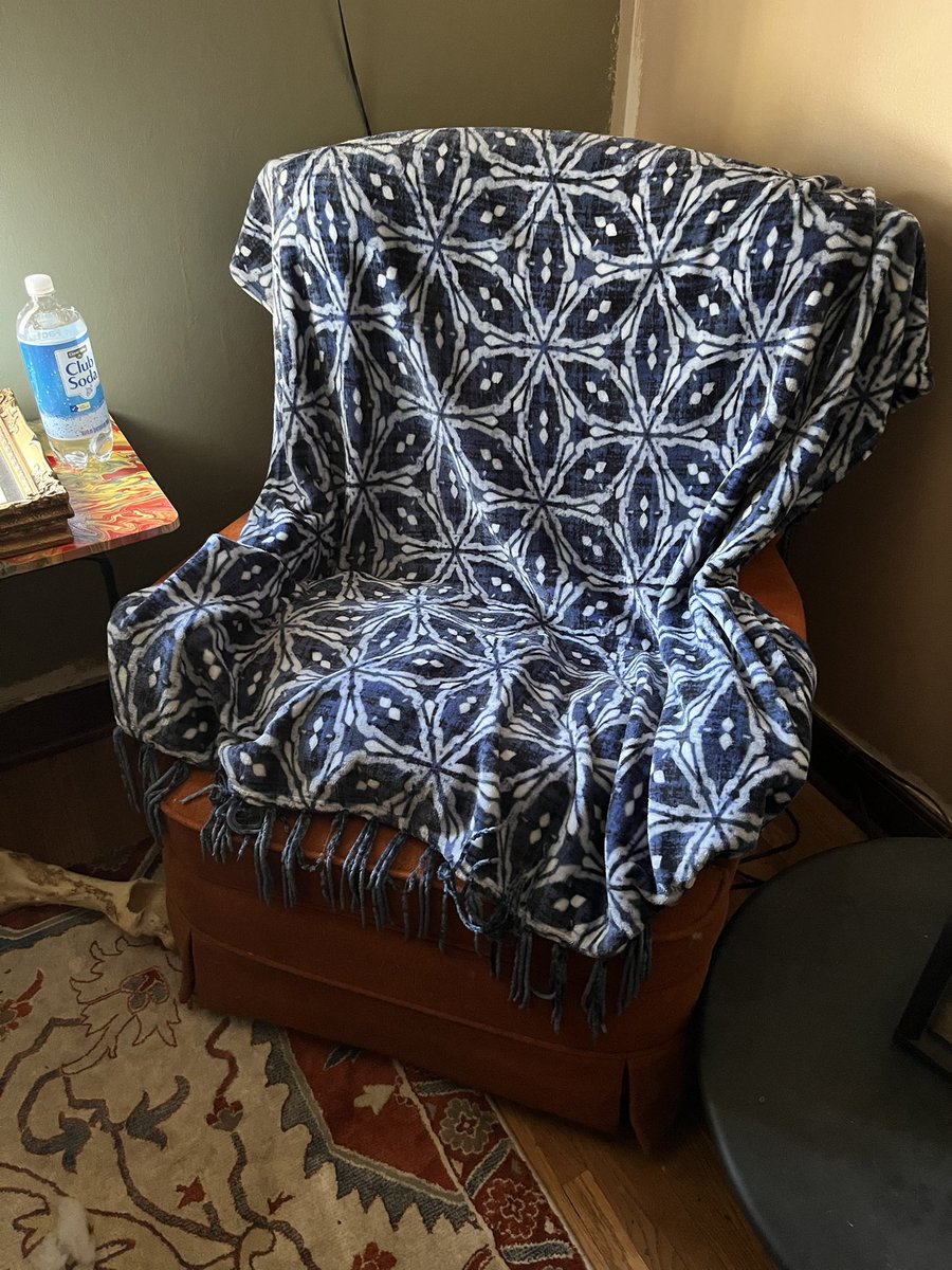 current_access's tweet image. This chair is from the 1970s, but it’s the absolute most comfortable piece of furniture in my house and it’s the spot where I got high for the first time when I was just about to turn 20.