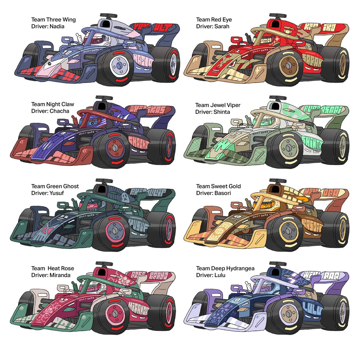 I got hooked on Formula 1 recently.
this is my OC and their personal livery.
#oc