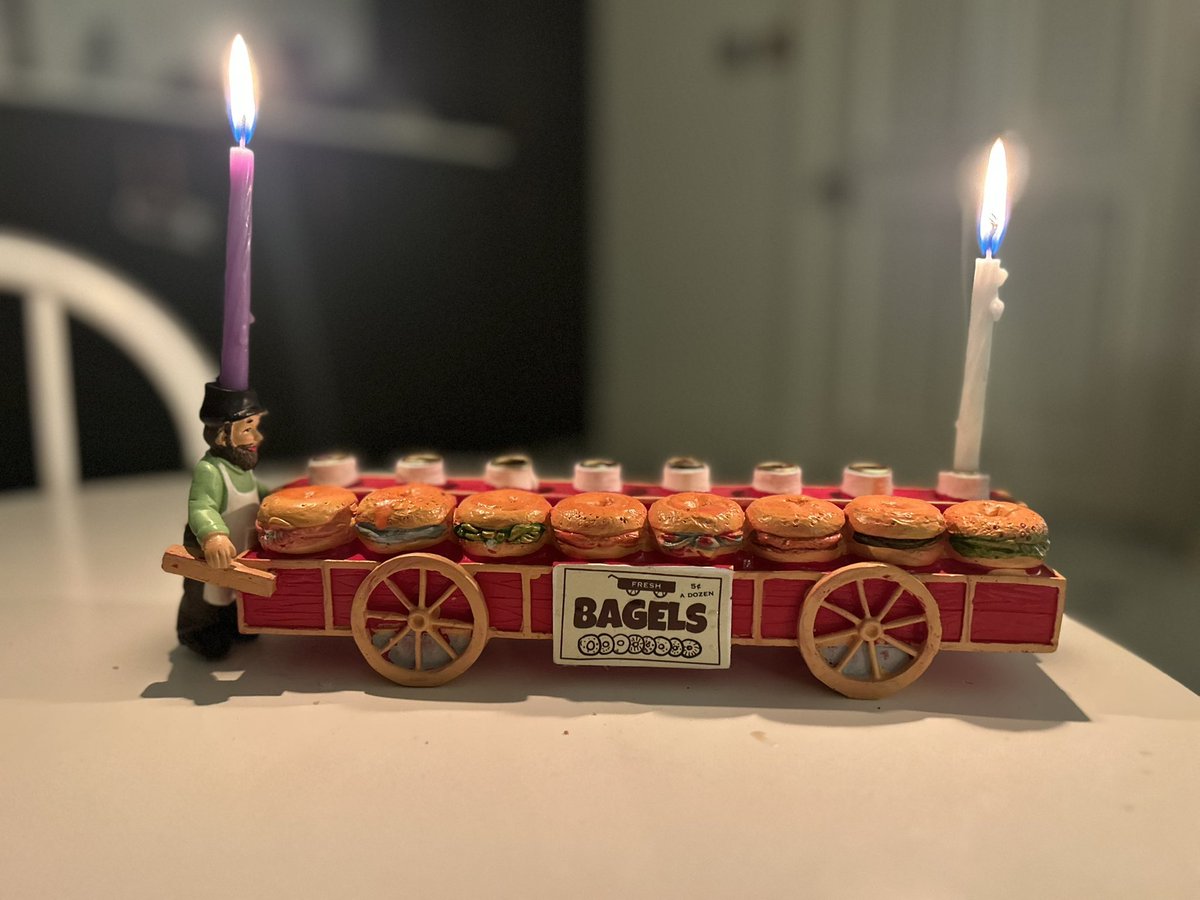 We are extremely fair weather Chanukah observers, but it felt like the right year to dust down our menorah and light it with the kids. The festival of light, symbolising hope, at a time where hope feels more important than ever.