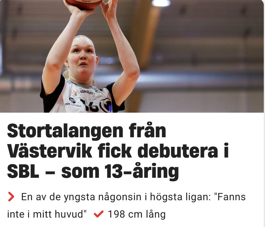 Lägg namnet Tyra Johansson på minnet! 👑🏀
vt.se/sport/basket/a…