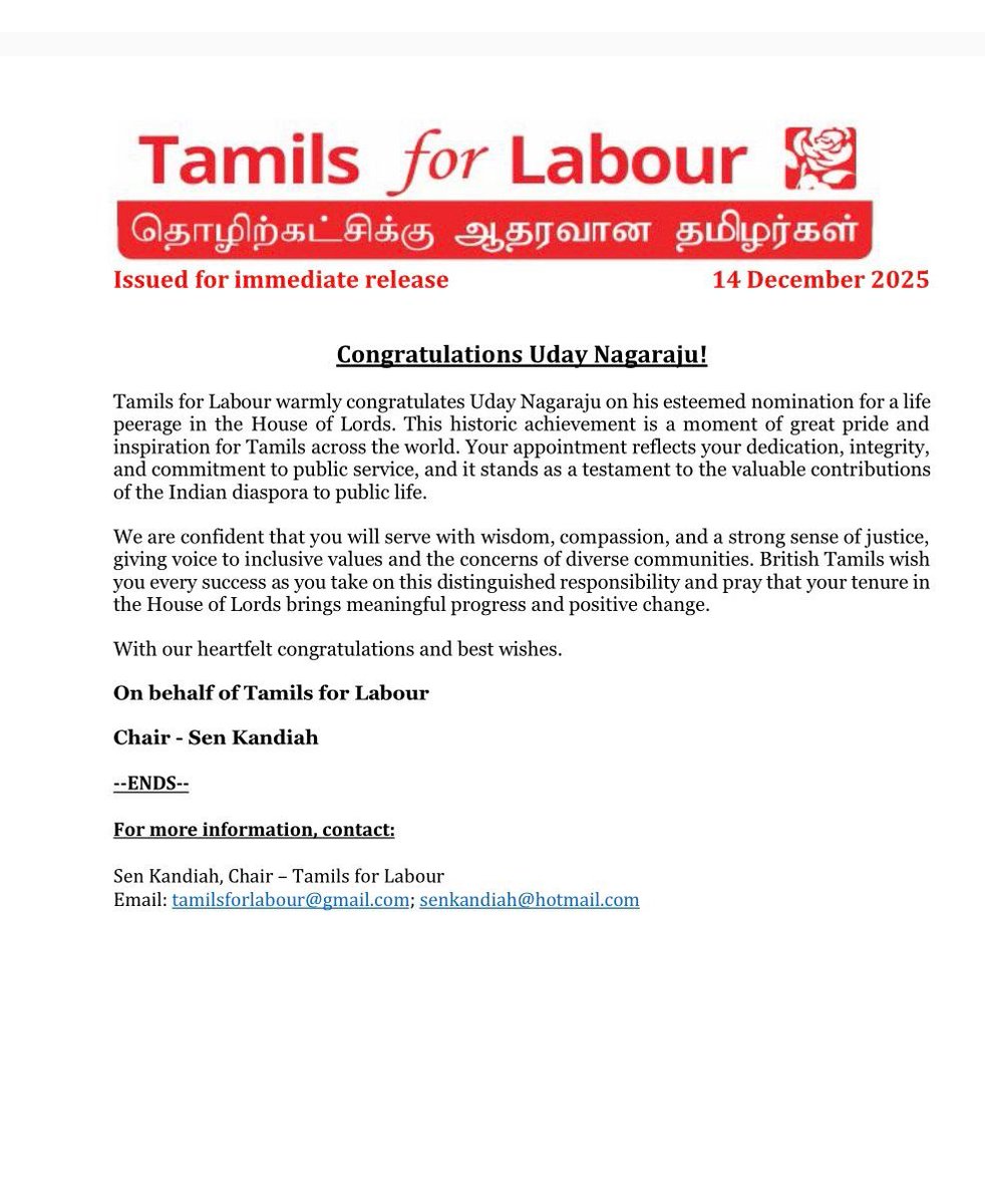 Tamils for Labour tweet media