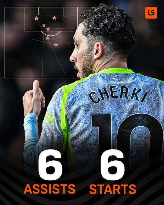 إحصائية مميزة للفرنسي ريان شرقي... أسيست كل 81 دقيقة في البريمييرليغ 