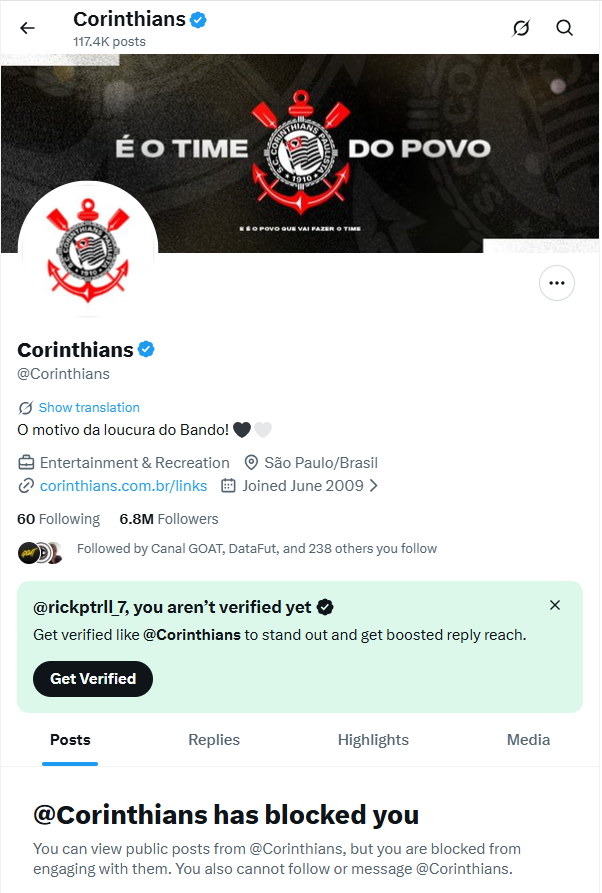 alguem pede pro <a href="/corinthians/">Corinthians</a> me desbloquear, por favor. Eu não sou mais aquele mlk de 15 anos atrás