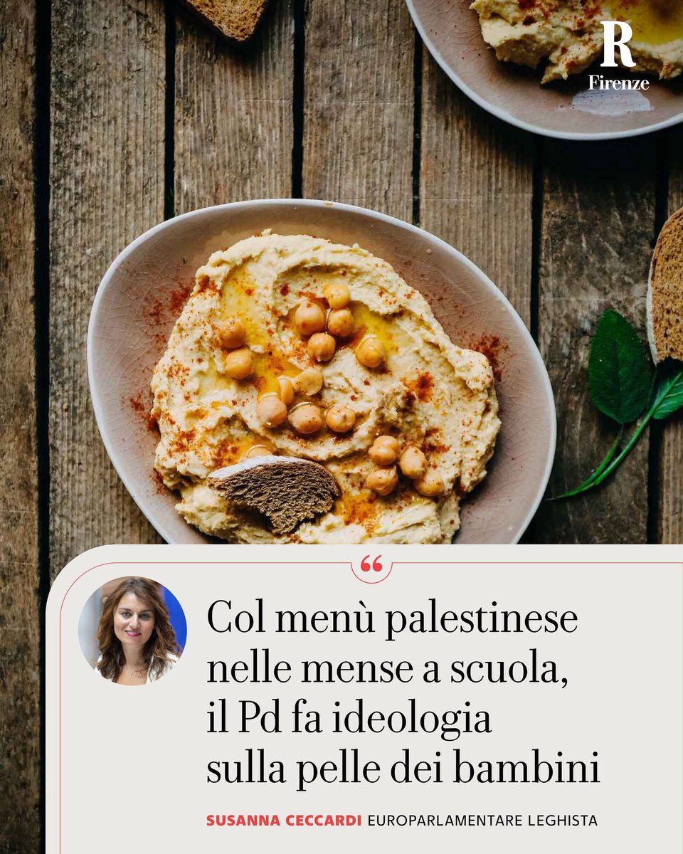 La dura lotta della #Ceccardi contro l'hummus (che non è "menù palestinese" ma vabbè...)