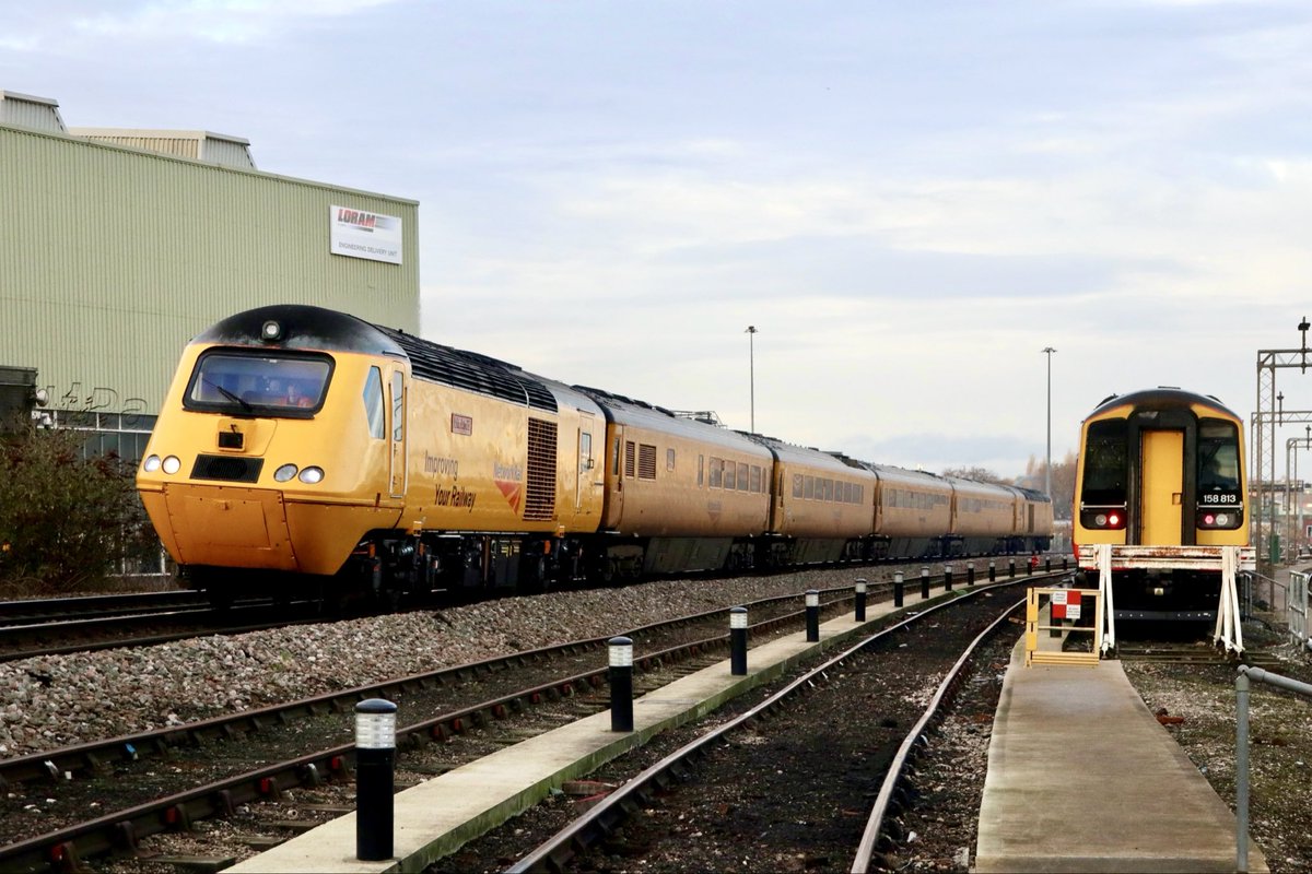 HiPa125's tweet image. Network Rail NMT #HST, 1Z31 0946 Derby Rail Technical Centre &amp;gt; Colton Jn, passes Etches Park Depot as it heads north along the #MML