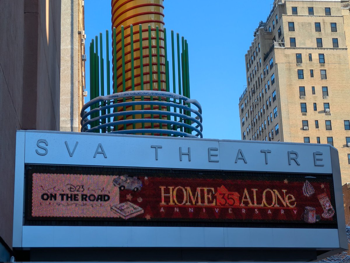 At the SVA theater in a chilly NYC for the <a href="/DisneyD23/">Disney D23</a> On the Road Home Alone event #D23Events