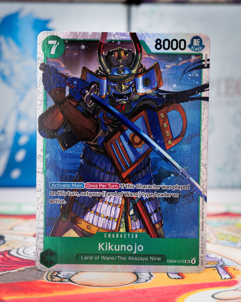 Official in-person shots of the alt art and regular Kikunojo cards