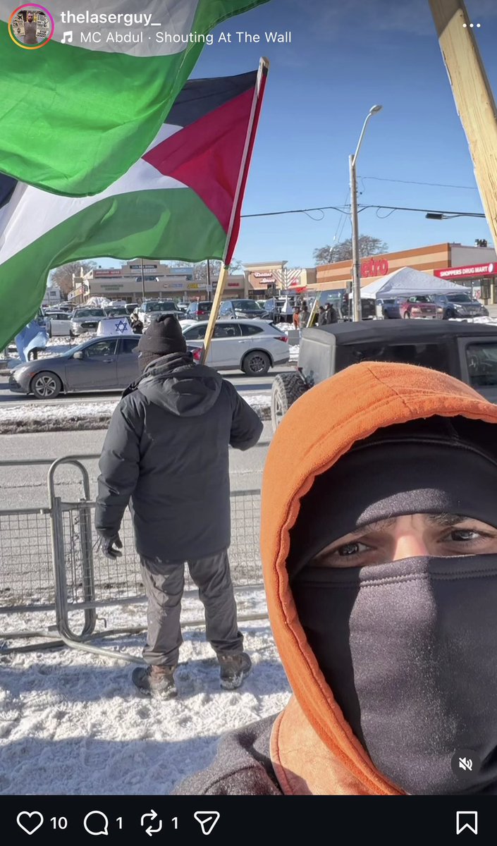 l3v1at4an's tweet image. Just hours after a terrorist attack that killed 12 Jews at a Hannukah lighting, Khaled El-Kurdi, the owner of KGL Custom Design &amp;amp; Acrylic Blanks, is protesting a Hannukah lighting in a Jewish neighborhood of Toronto.

These scum of society have no shame.