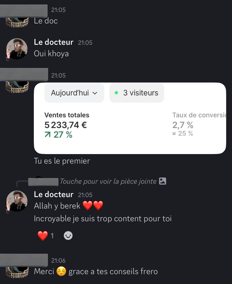 J’aime recevoir ce genre de message. Il n’y a que le travail qui paye.
Continuez à dormir pendant que d’autres impriment des billets.

J’arrive pas à comprendre : vous avez tous un PC et une connexion Internet, et vous êtes toujours broke…