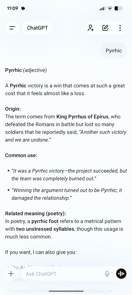 5ani92's tweet photo. #Pyrrhic 
#LearningNewWords https://t.co/eNorY95w9X
