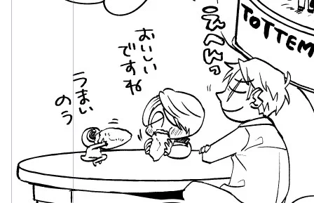 まだ秋の気持ち!!で描いてる🍠 