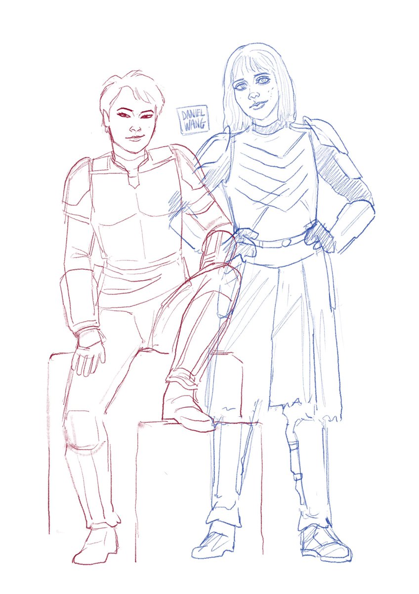 OlDanComicGuy's tweet photo. Just felt like drawing these two. Super rough sketch but I quite like the way it turned out.

#wolfwren #sabinewren #natashaliubordizzo #shinhati #ivannasakhno #starwars #ahsoka #starwarsfanart https://t.co/iZShMIZqAN