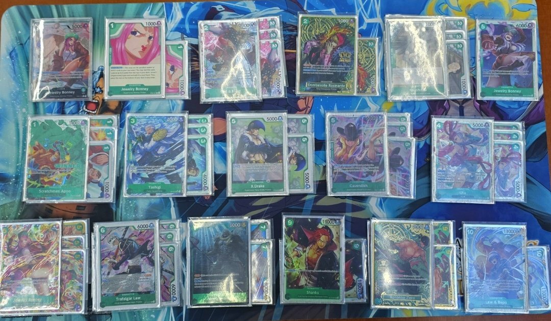 My Düsseldorf Finals recap:

Deck: 🟢Bonney

LCQ: 8-1 (28th/3000)
Finals: 8-2 (41/900)
Total: 16-3 

Vs Ace: 8-1
Vs Imu: 4-0
Angry Imus after the game: 2/4🤣 (Seriously, improve your mental lol)

Dice: 14/19 (Very lucky lol)

<a href="/CrossGuildTCG/">Cross Guild TCG</a>
#OPTCG #onepiececardgame