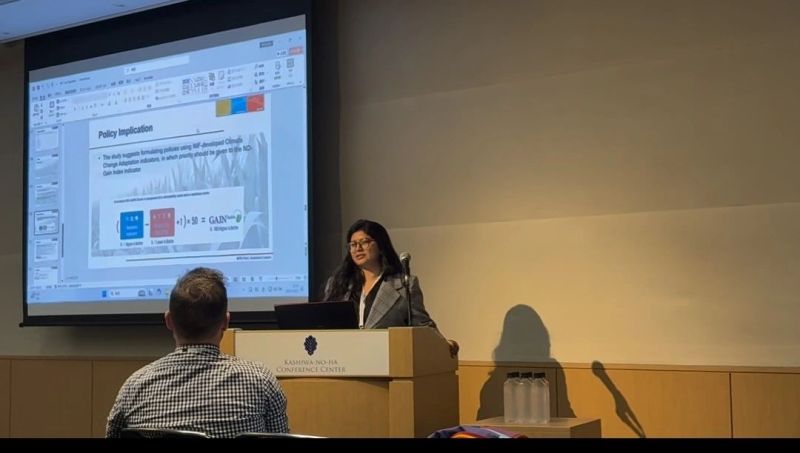 EcoFinHyderabad's tweet photo. 🎉 Conference Presentation Success!
The Dept. of Economics & Finance, BITS Pilani–Hyderabad, congratulates Ms. Soumya Sucharita Panda on presenting her paper “A Cross-Country Analysis of the Impact of Climate Change Adaptation on Agriculture"
#bitshyd https://t.co/q2fqyXGdSB