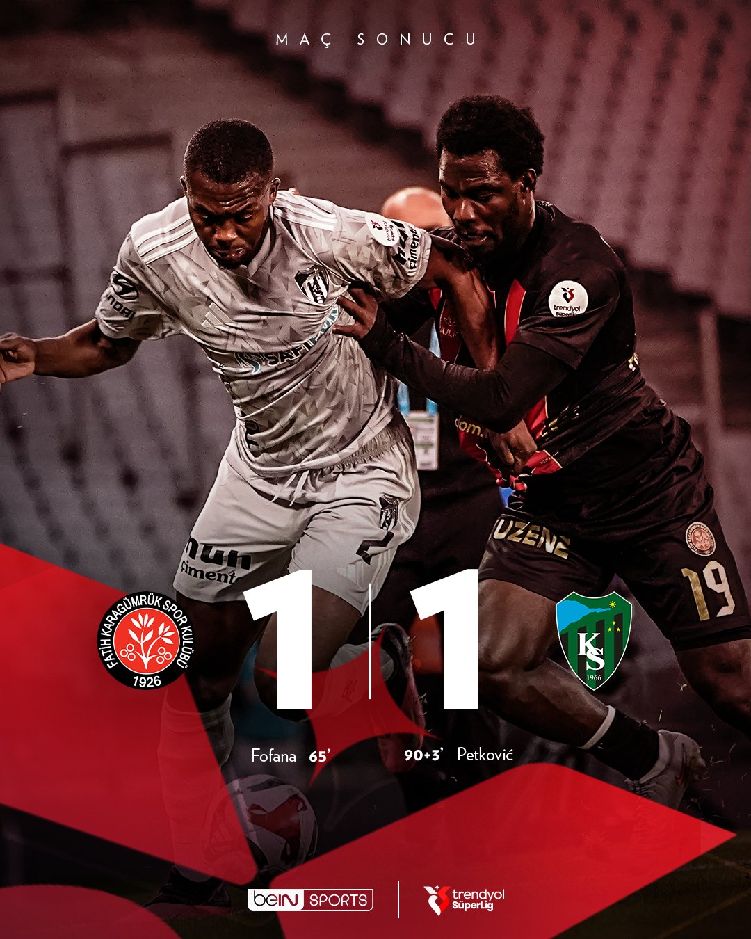 ⚽ Maç Sonucu: Mısırlı com tr Fatih Karagümrük 1-1 Kocaelispor

#TrendyolSüperLig #SüperBirSezon #FKGvKOC