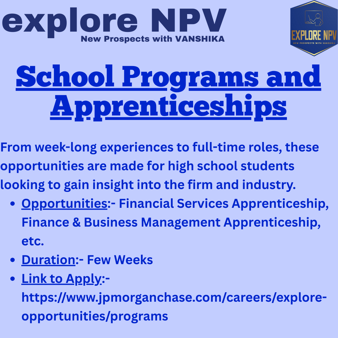 ExploreNpv's tweet photo. EARLY CAREERS SERIES-1️⃣
Kicking off our Early Careers Spotlight with a global finance giant
JP Morgan Chase
Where ambition meets opportunity and careers take off 
Proudly brought to you by Explore NPV
Jaipur’s hub for professional finance education
CFA | FRM | Financial Modelling https://t.co/5PchYj7WlE