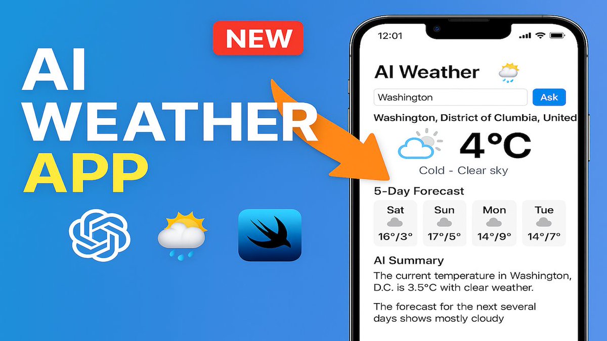 iOSInsights's tweet photo. I Rebuilt My SwiftUI Weather App Using AI — Here’s Why (Part 5)

https://t.co/CZBLa7gDLe https://t.co/POWcCzZNFr