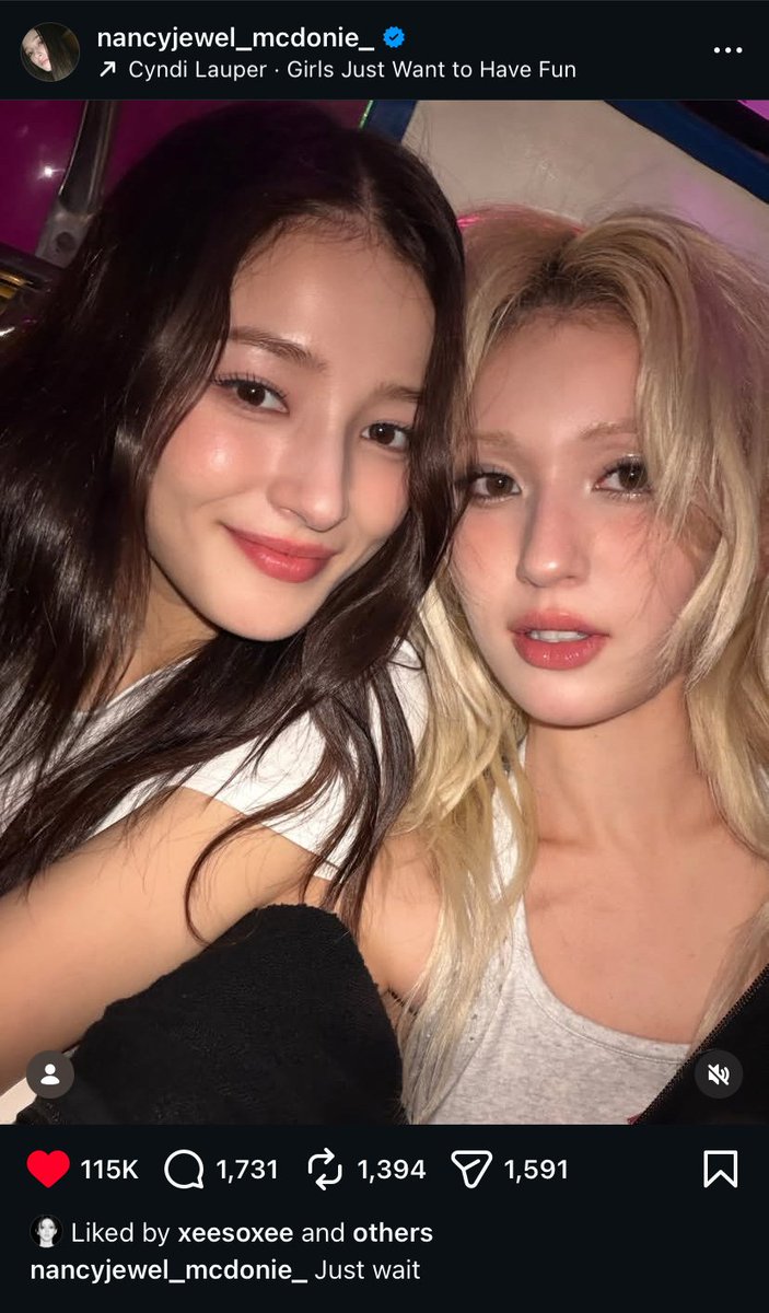 momo_landies's tweet image. Actress #HanSoHee has liked #MOMOLAND Nancy’s recent Instagram post featuring Somi.