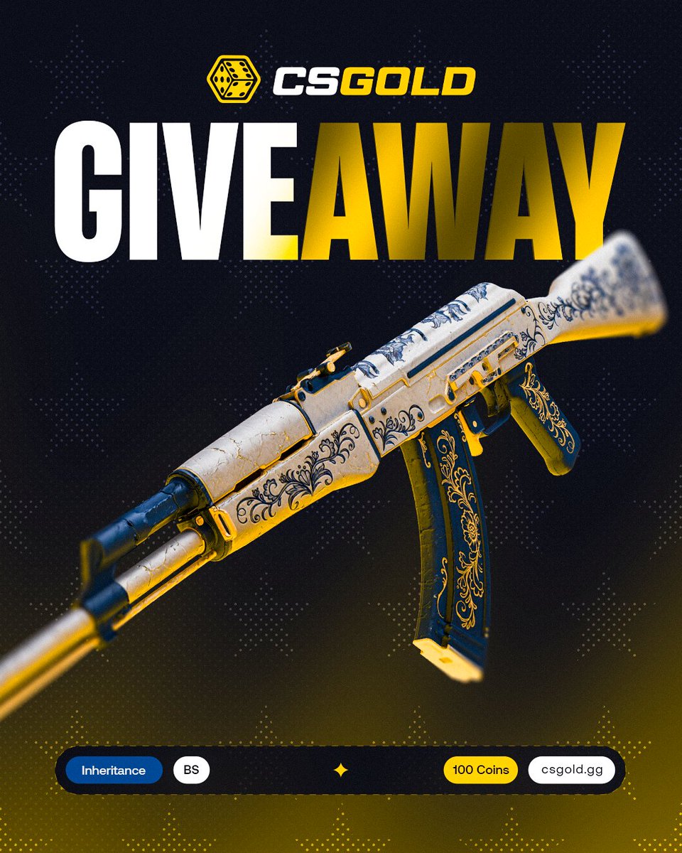 🪙 100 GIVEAWAY! 🥳

To enter:
✅ Follow me &amp; <a href="/csgoldbet/">CSGOLD</a> 
✅ Retweet + Like
✅ Tag 2 friends

Giveaway ends in 5 days! ⌛️