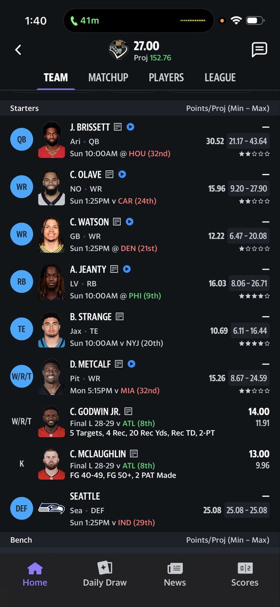 Mando__j's tweet photo. @LobosFFDen Full PPR any changes you’d make ? https://t.co/QD3oXgBGI6