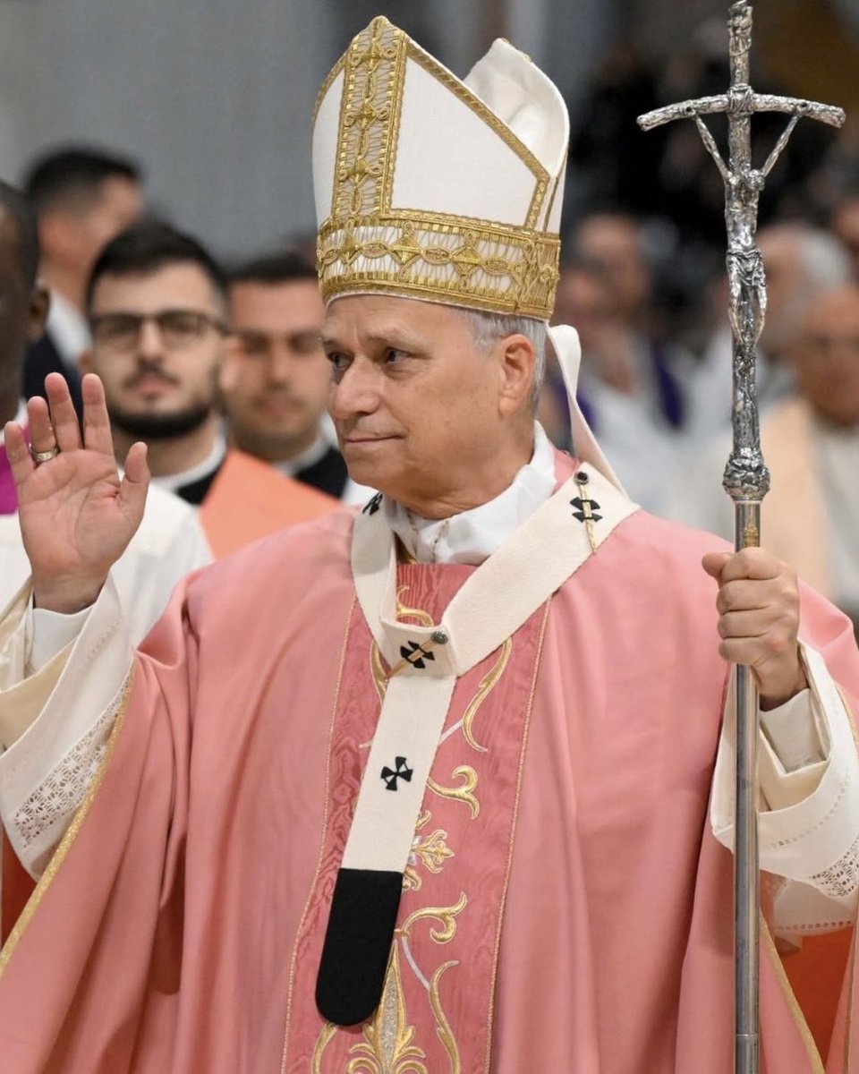 Pope Leo celebrating Mass today