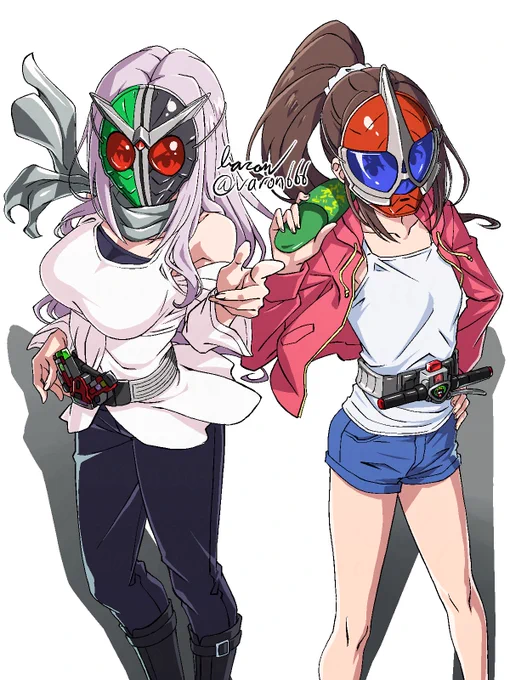 「仮面ライダーダブルです」 「仮面ライダーアクセルです」 「「通してください」」