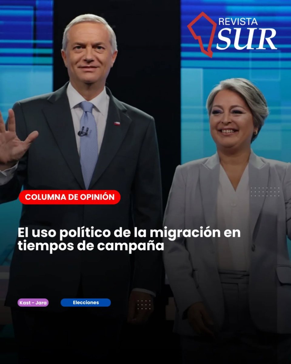 Comparto mi reciente columna de opinión: "El uso político de la migración en tiempos de campaña"  #Chile #Elecciones #Politica revistasur.cl/revistasur.cl/…