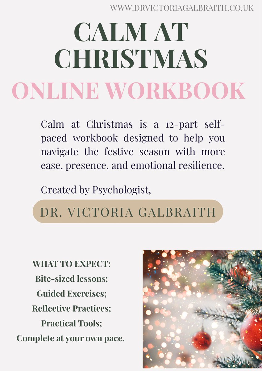 DrVictoriaG's tweet photo. With the festive season pretty much upon us, you may be feeling the joy &amp; excitement but also pressure, stress &amp; overwhelm. So, I’ve created this online workbook to help people navigate what can be a challenging time for some… due to go live very soon. Stay tuned for more… https://t.co/DlwHAzwHjH