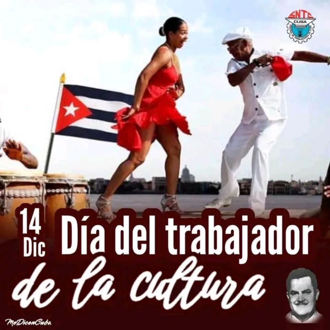 14 de diciembre, día del trabajador de la Cultura, hoy celebran su día con el compromiso de que la cultura es Escudo y Espada de la Nación. Muchas Felicidades a todos en especial a los habaneros.
#LaHabanaViveEnMí