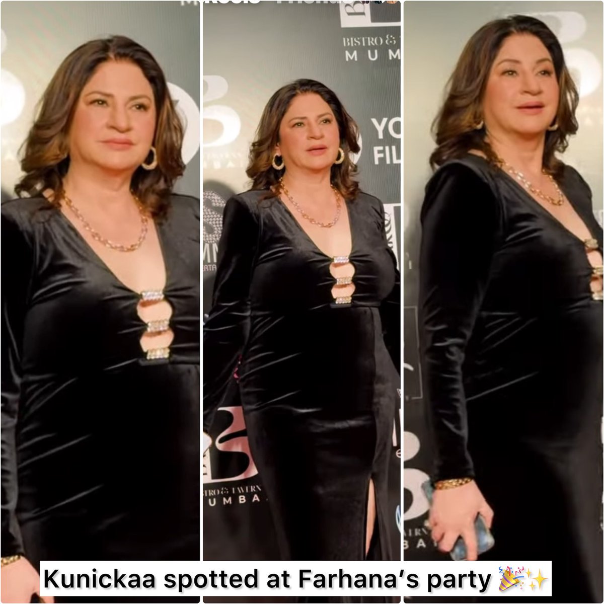 tellykhazana's tweet photo. Kunickaa spotted at Farhana’s party 🎉✨
Celebration vibes with familiar faces all around! 💫
#KunickaaSadanand #FarrhanaBhatt #PartySpotted #CelebWatch #BBVibes https://t.co/AXOhaB76bz