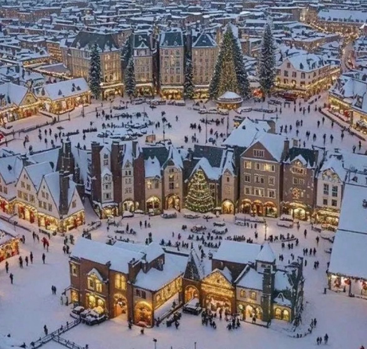 Nugjokes's tweet photo. What a quaint little Christmas village https://t.co/P2Dw0YADbW