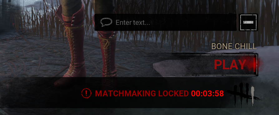 Umm... Is this a new glitch? I haven't played the game since November, didn't disconnect from my last match last month and as soon as I click "play" it match-locks me...