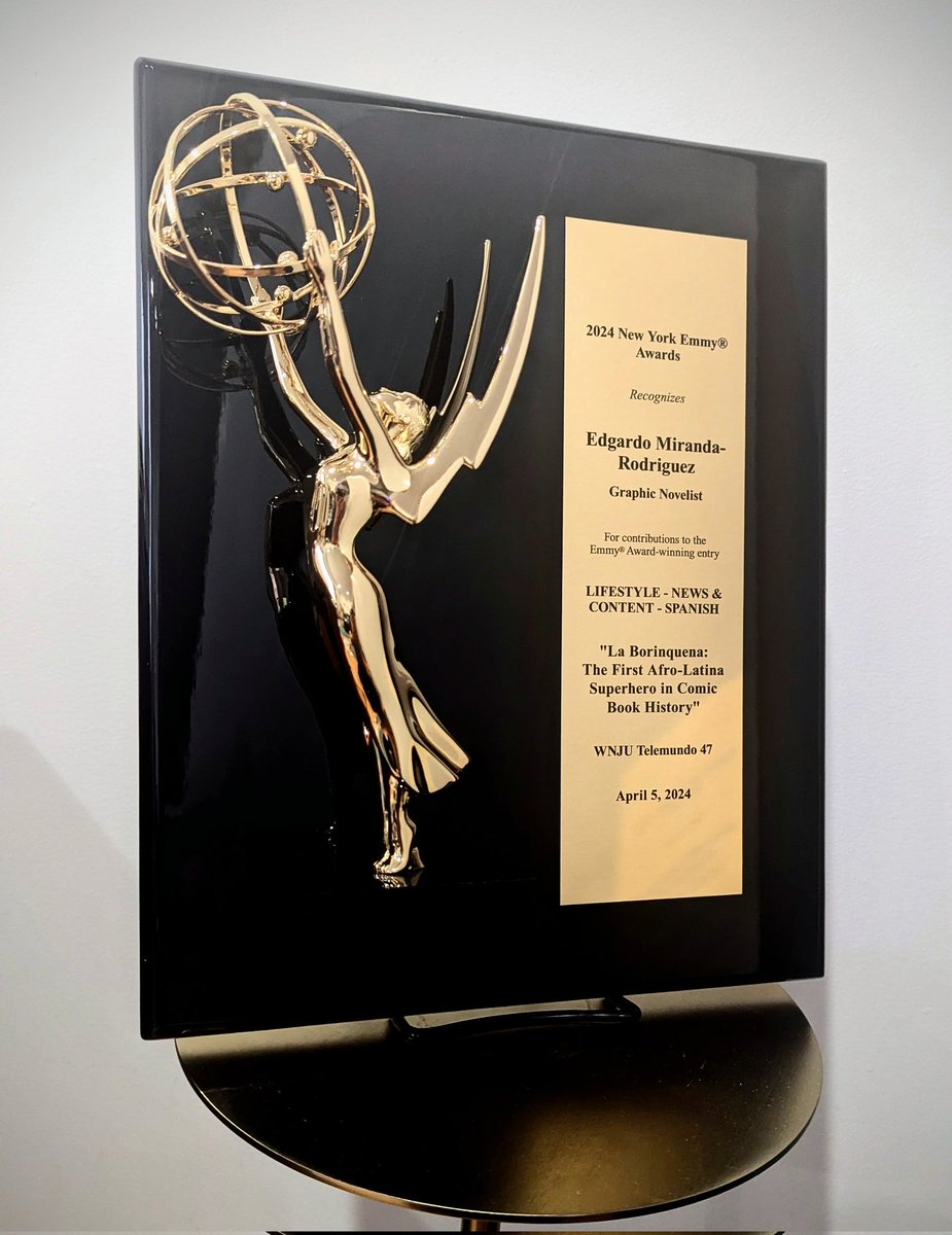 MrEdgardoNYC's tweet photo. As we close 2025 and enter 2026, we reflect on being the first independently published superhero series to win an Emmy for the @Telemundo47 produced segment "La Borinqueña: The  piFirst Afro-Latina Superhero in Comic Book History." https://t.co/PA84wSOrpQ