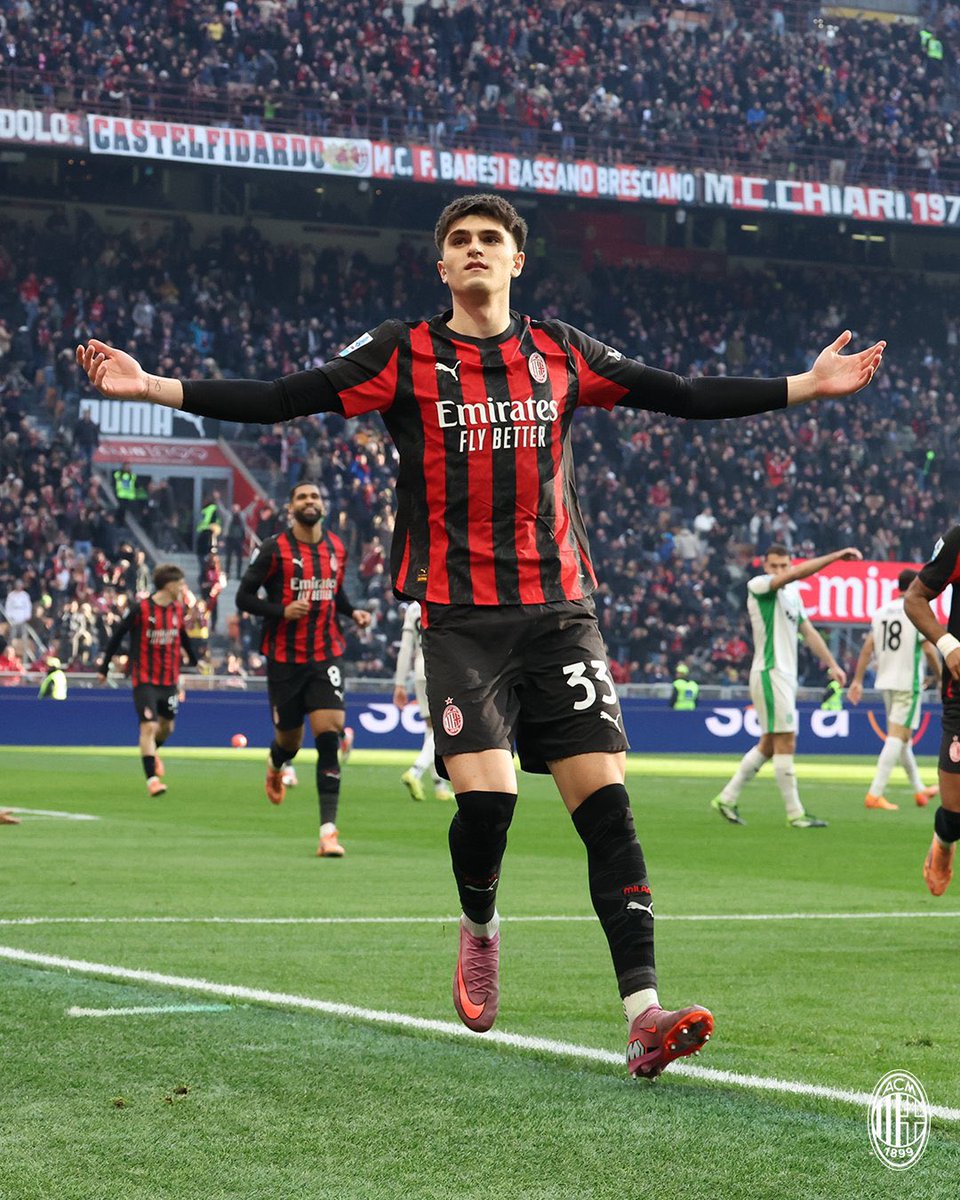 -Youngest defender EVER to score a BRACE for Milan

-Youngest italian defender EVER to score a goal for Milan (19 yrs, 350 days) since PAOLO MALDINI

-Brace, 100% DUELS WON, 100% TACKLES WON

OUR FUTURE ❤️🖤