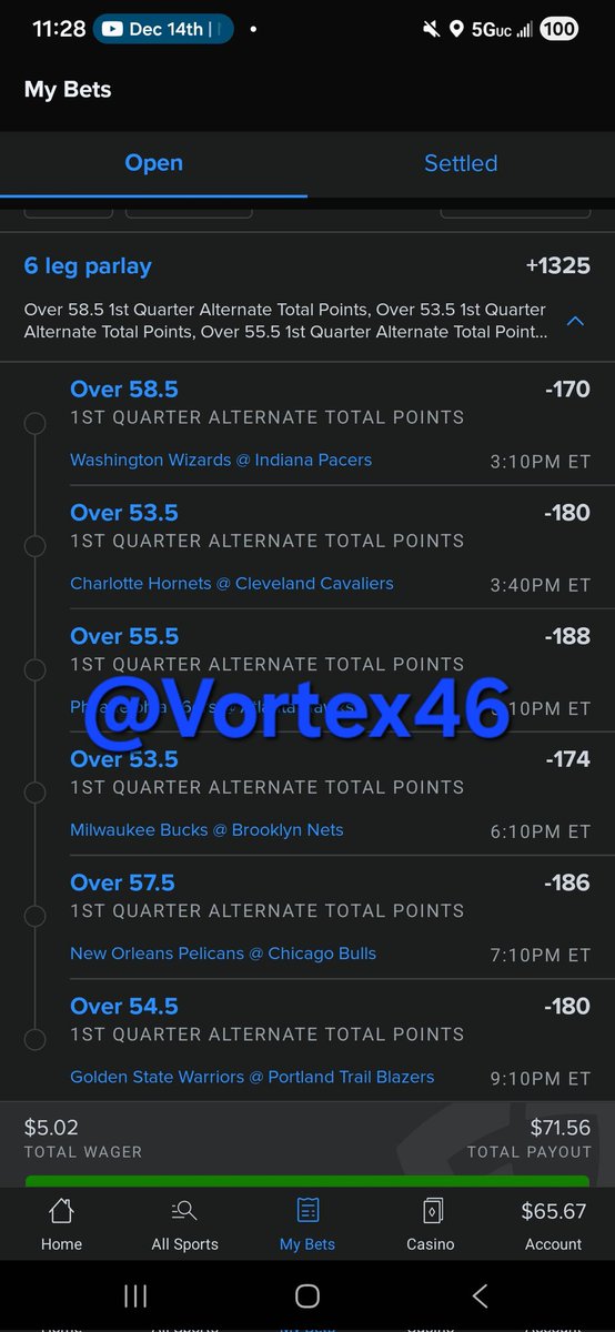 VortexFortySix's tweet photo. Taking a chance here. A couple of these games opening quarters have at least covered the alternate totals 3 out of the last 5 games.

Research Tools 📊: #Outlier https://t.co/iFhikXxFPG
