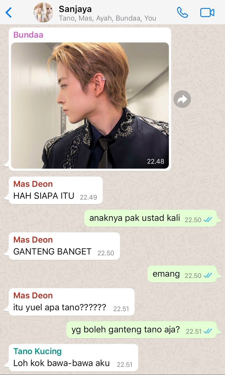 nadaerindu's tweet photo. chit chat keluarga sanjaya setelah lihat update-an adek

#tanoyuel yushi twins one tweet au https://t.co/8a042xbdbv