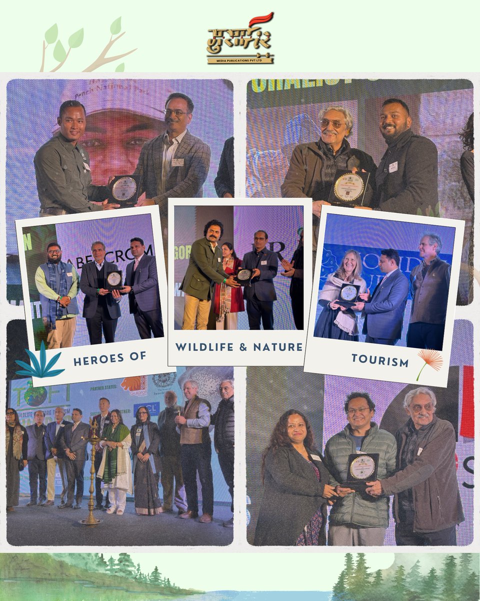HubMusafir's tweet image. The TOFT Wildlife &amp;amp; Nature Tourism Awards 2025 at Bikaner House, New Delhi, brought together leaders in wildlife conservation and responsible tourism, featuring expert discussions, inspiring voices, and awards celebrating excellence in sustainable, nature-driven tourism. 🌿