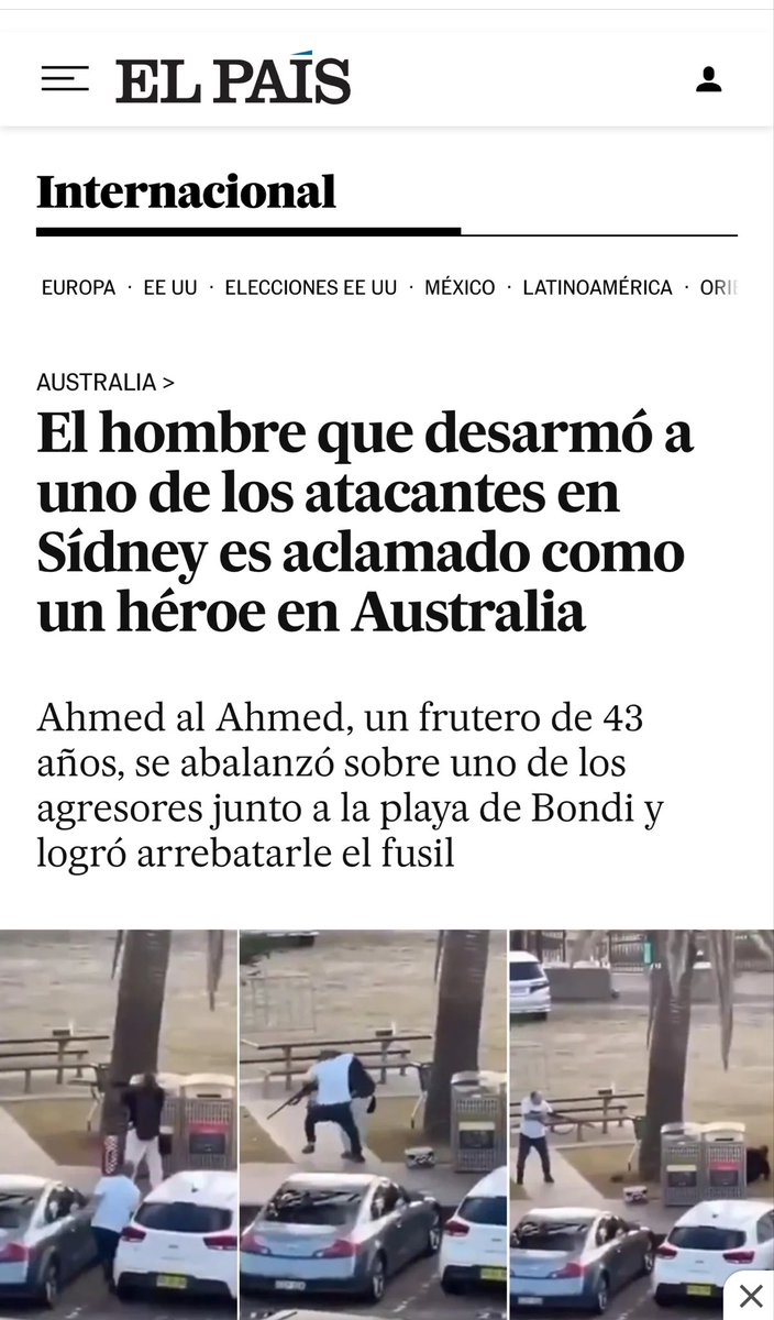 Un héroe, que es musulmán o islamista como les llaman ahora, desarma a uno de los atacantes de Bondi Beach, Sídney, y destruye la narrativa israelí en un segundo.