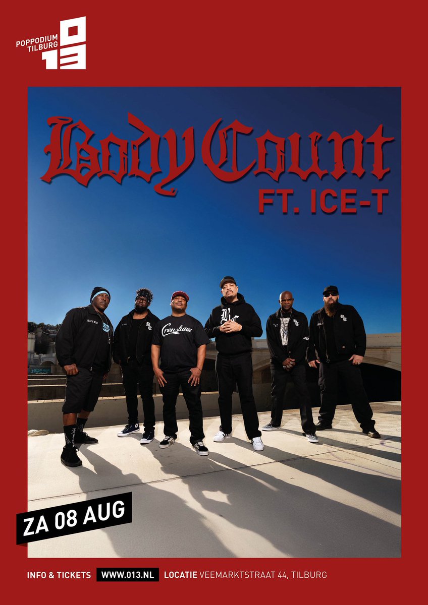 _Juan_Garcia's tweet photo. 08-August 2026 • Tilburg, Netherlands • headliner show 👊🏽 great venue!
🔗 https://t.co/pTs4KBdCiG
#bodycount #bodycountband https://t.co/2U7UD4XQDw