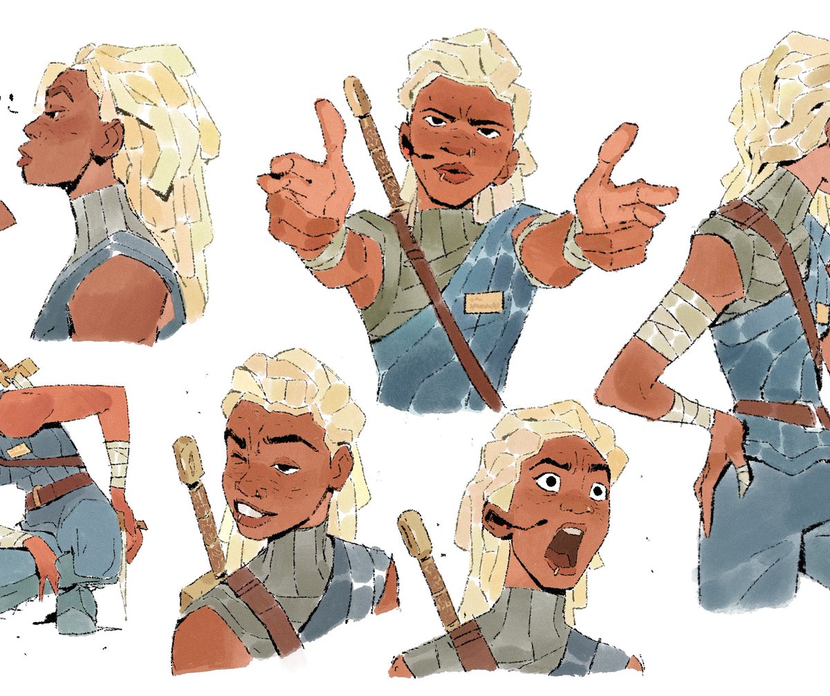 Character sheet for Tanith Low in my Skulduggery Pleasant personal portfolio project (1/2)