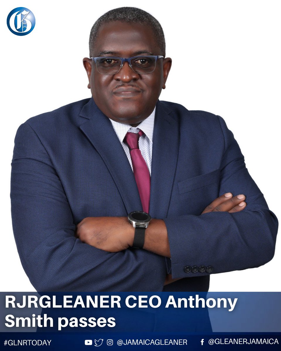 It is with deep regret that the RJRGLEANER Communications Group announces the sudden passing of Chief Executive Officer, Mr Anthony Smith.

He died this morning after a brief period of illness.
