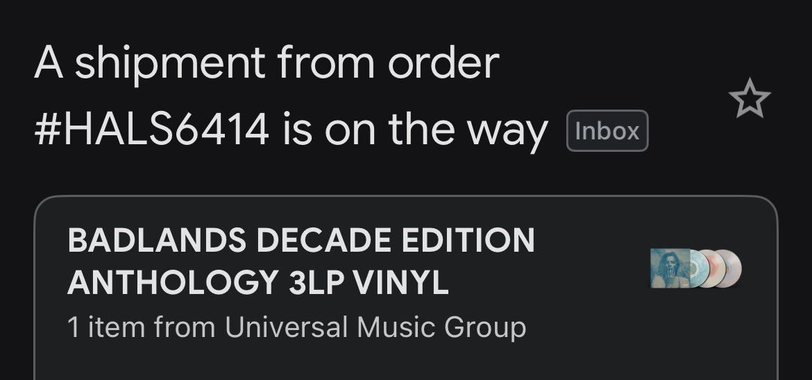 this is so funny and weirdly sweet to me bc wdym my badlands anthology vinyl never came and i kept forgetting to follow up and was getting so down on myself about it all for it to randomly ship on its own four months later? h’s magic is bottomless it would appear