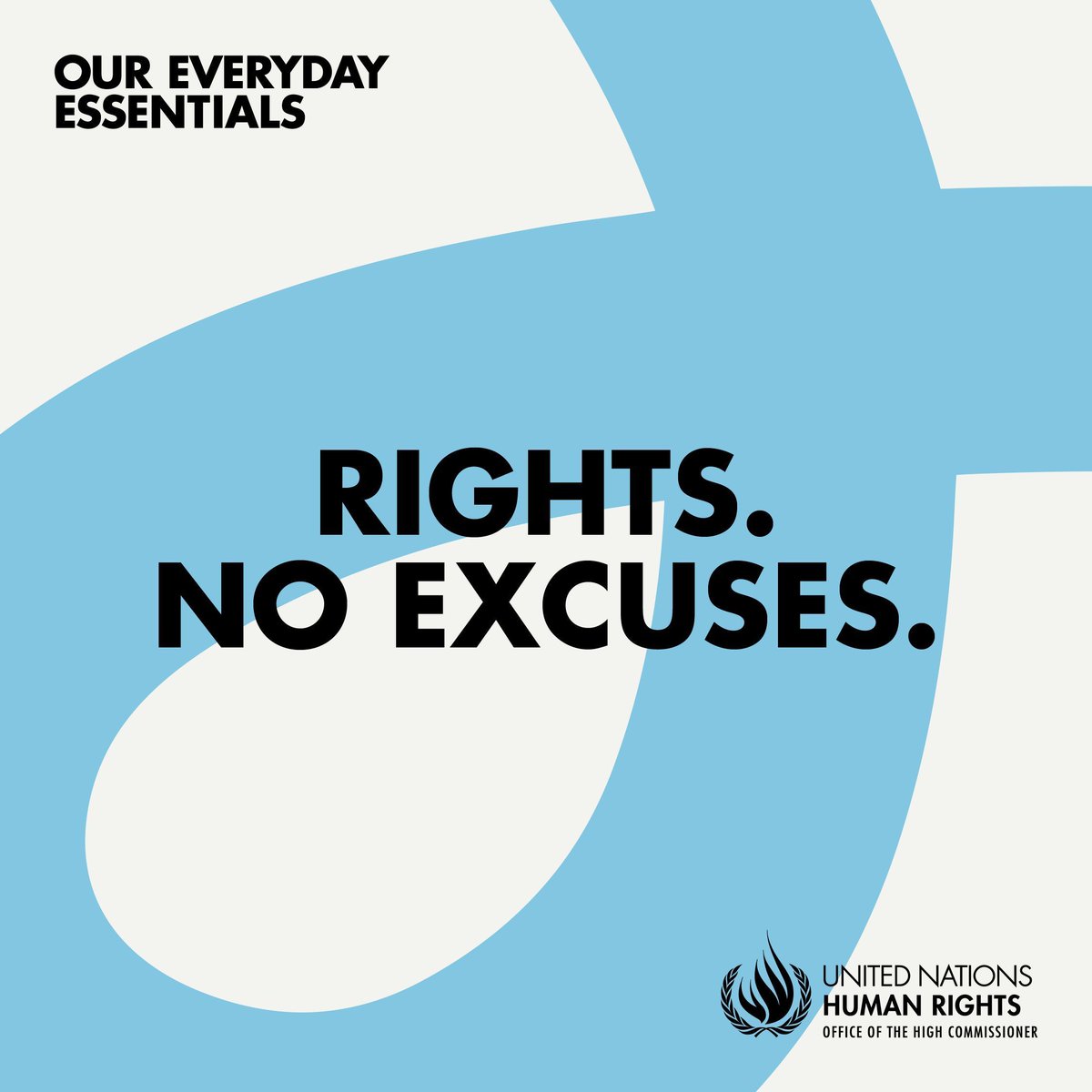 UNGeneva's tweet image. Rights.
No excuses.
Human rights for all.